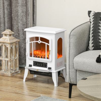 22" Electric Fireplace Stove with 3-Sided Realistic