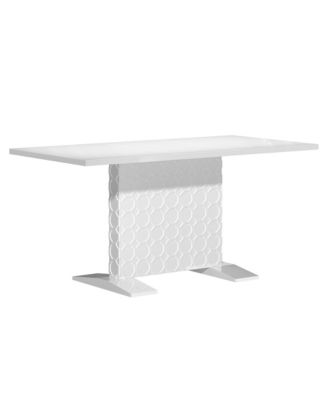 Glossy Wood Telescopic Dining Table