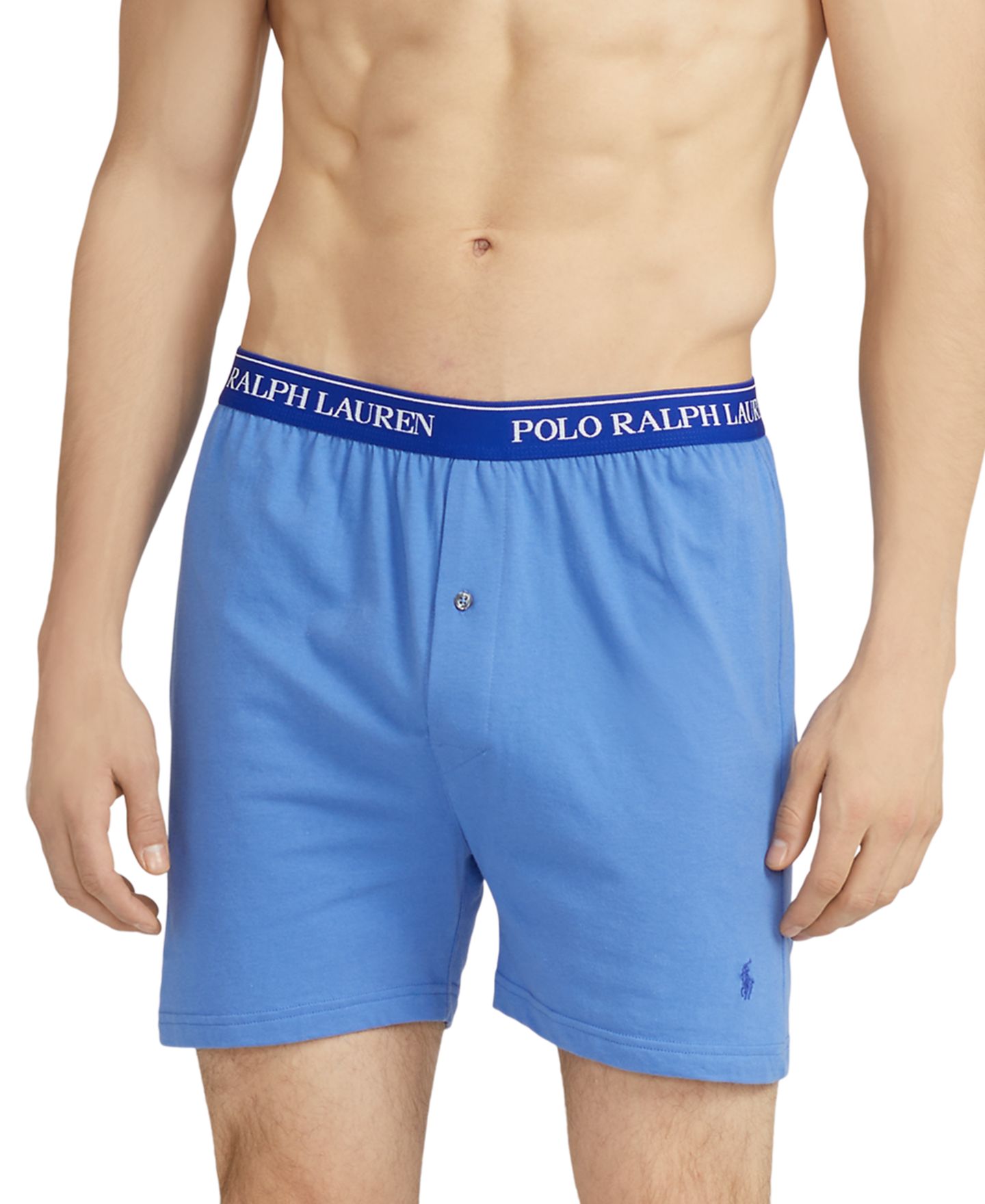 Трусы-боксеры Classic-Fit для мужчин, хлопок, 5 шт. — Polo Ralph Lauren, цвет: Синий — фото 2