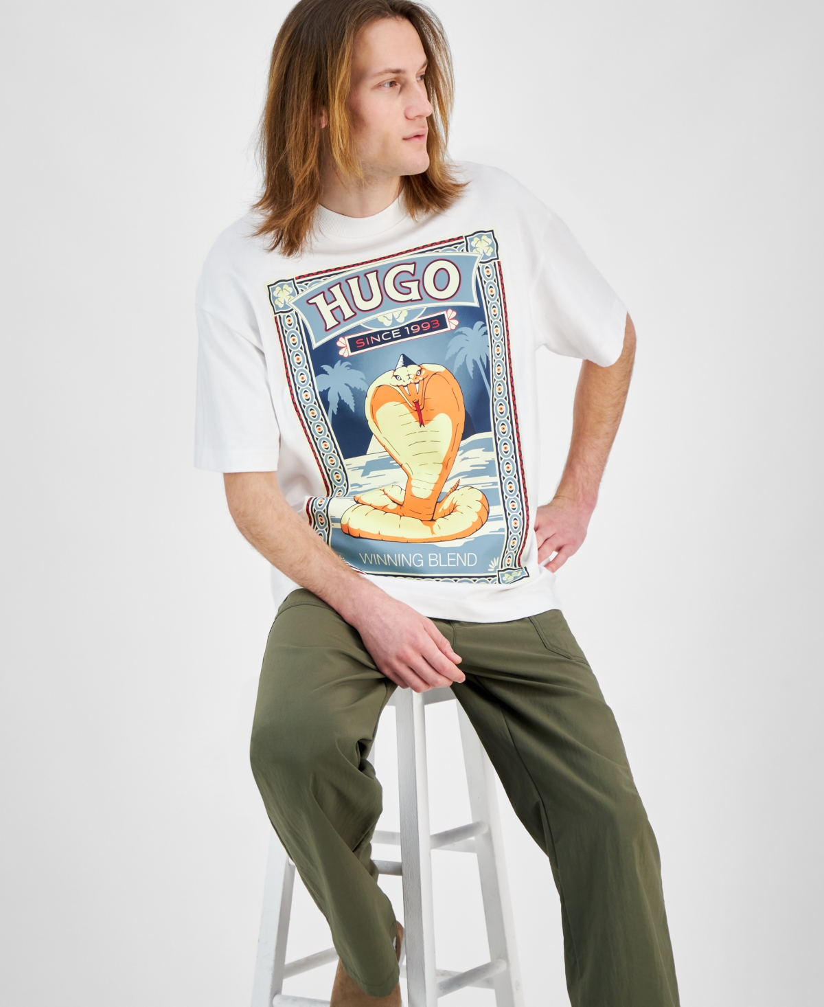 【関税込み】Hugo ホワイト Cobra Tシャツ HUGO White Cobra T-shirt | REVERSIBLE