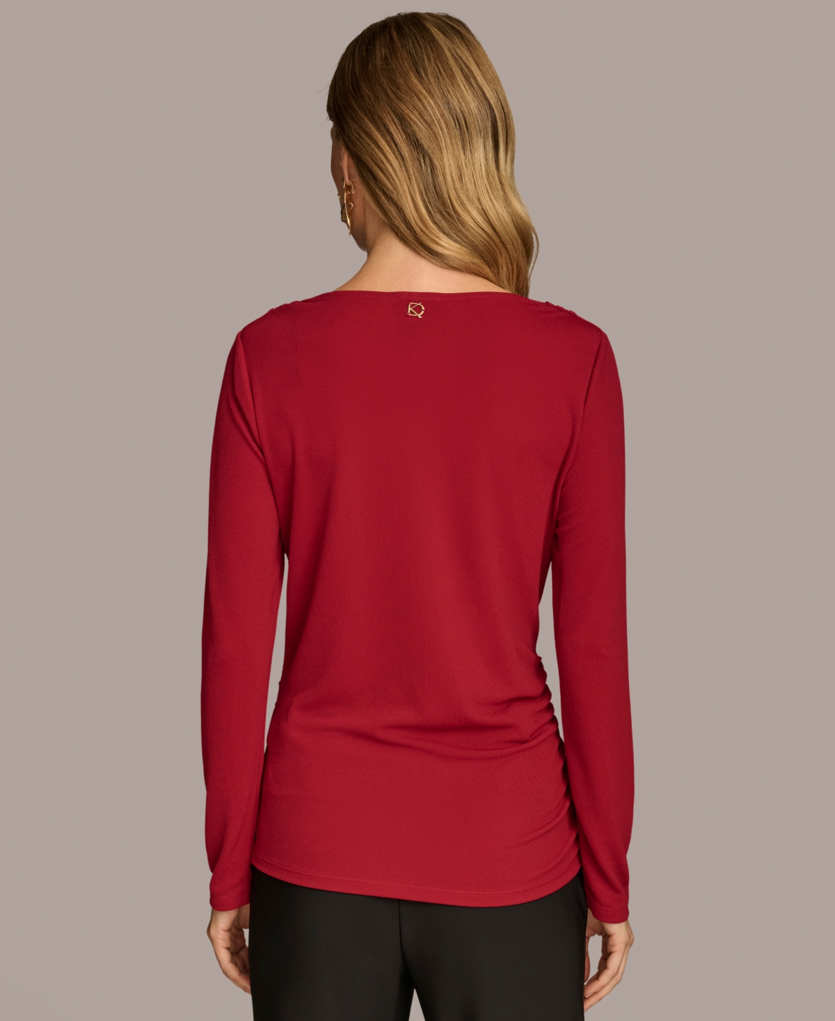 Donna Karan New York Women's Cowl-Neck Long-Sleeve Top