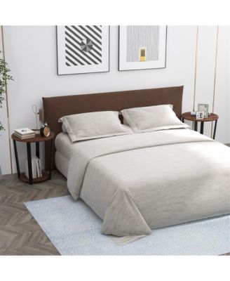 Industrial End Table Sofa Side Table Set ot 2 Nightstand w/ Storage Shelf