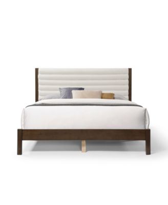 Adin Queen Size Boucle Fabric Upholstered Bed