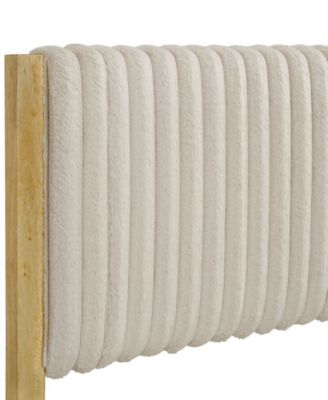 Alder Queen Platform Bed with Corduroy Fabric Upholstery