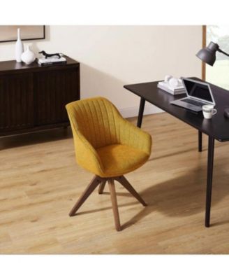 Swivel Accent Chair Modern Dining Chair w/Beech Wood Legs Armchairs for Kitchen&Bedroom Off-White\Brown\Yellow\Royal\Blue\Grey\Wine Red\Caramel