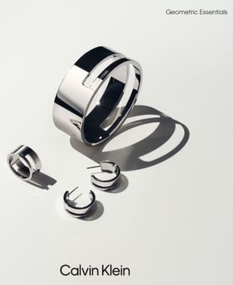 Gold-Plated Stainless Steel Geometric Small C-Hoop Earrings, 0.78"