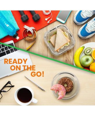 24-Piece Glass Food Storage Container Set with BPA-Free Airtight Locking Lids, Assorted Sizes - NCGLBU