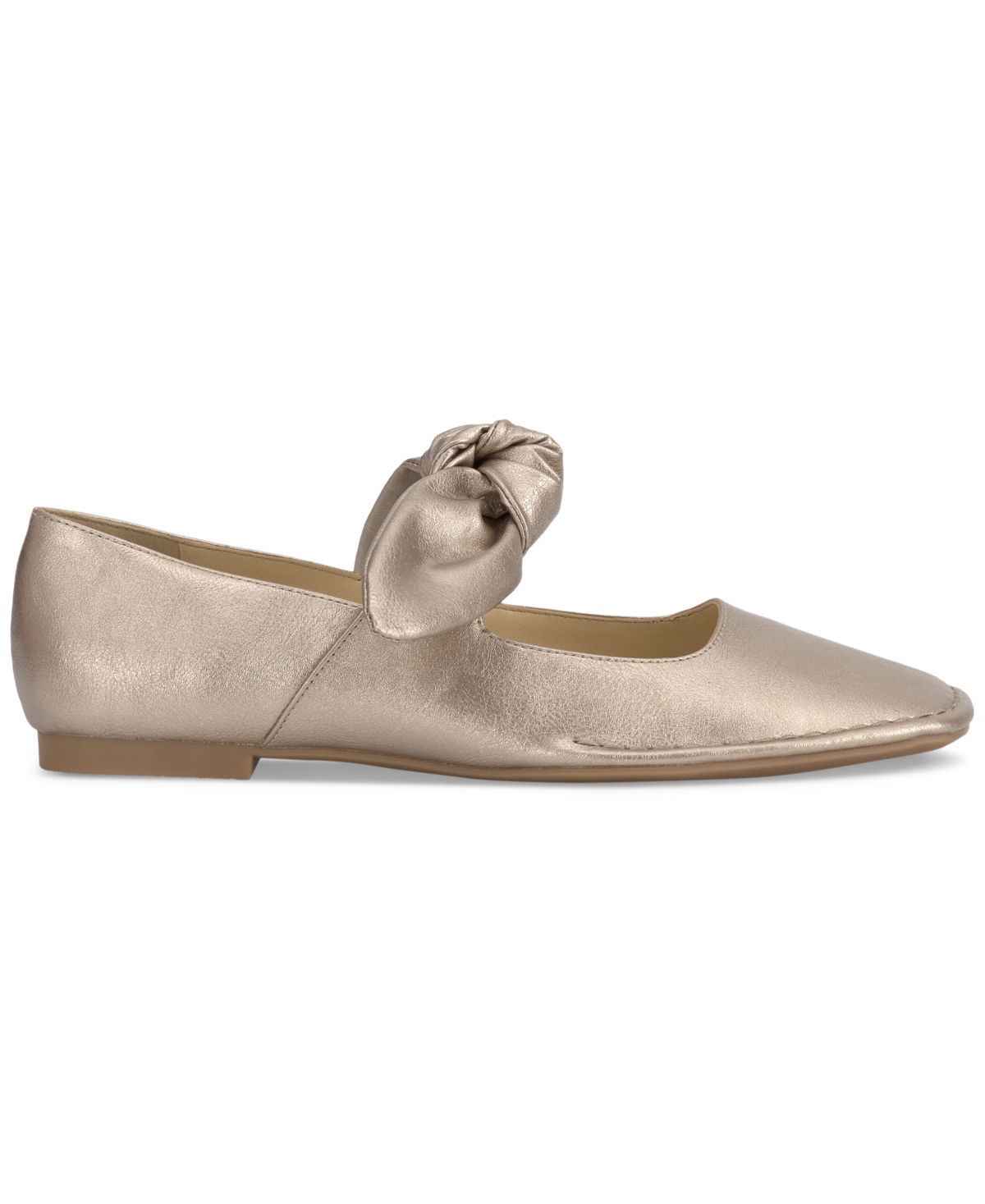 Jessica Simpson Women's Lysute Bow Knot Strap Ballet Flats In Gold Metallic