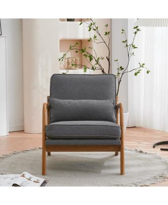 Upholstered Single Lounge Chair, Stylish Indoor Accent Chair for Living Room