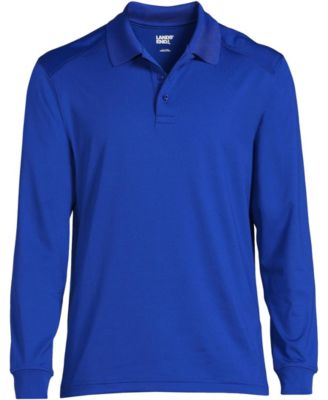 School Uniform Men's Long Sleeve Rapid Dry Polo Shirt
