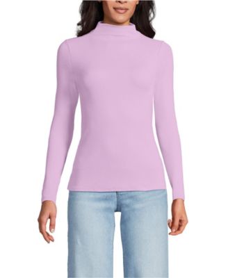 Women's Drapey Rib Skimming Long Sleeve Mock Neck