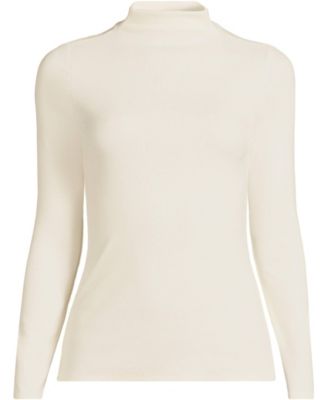 Women's Drapey Rib Skimming Long Sleeve Mock Neck