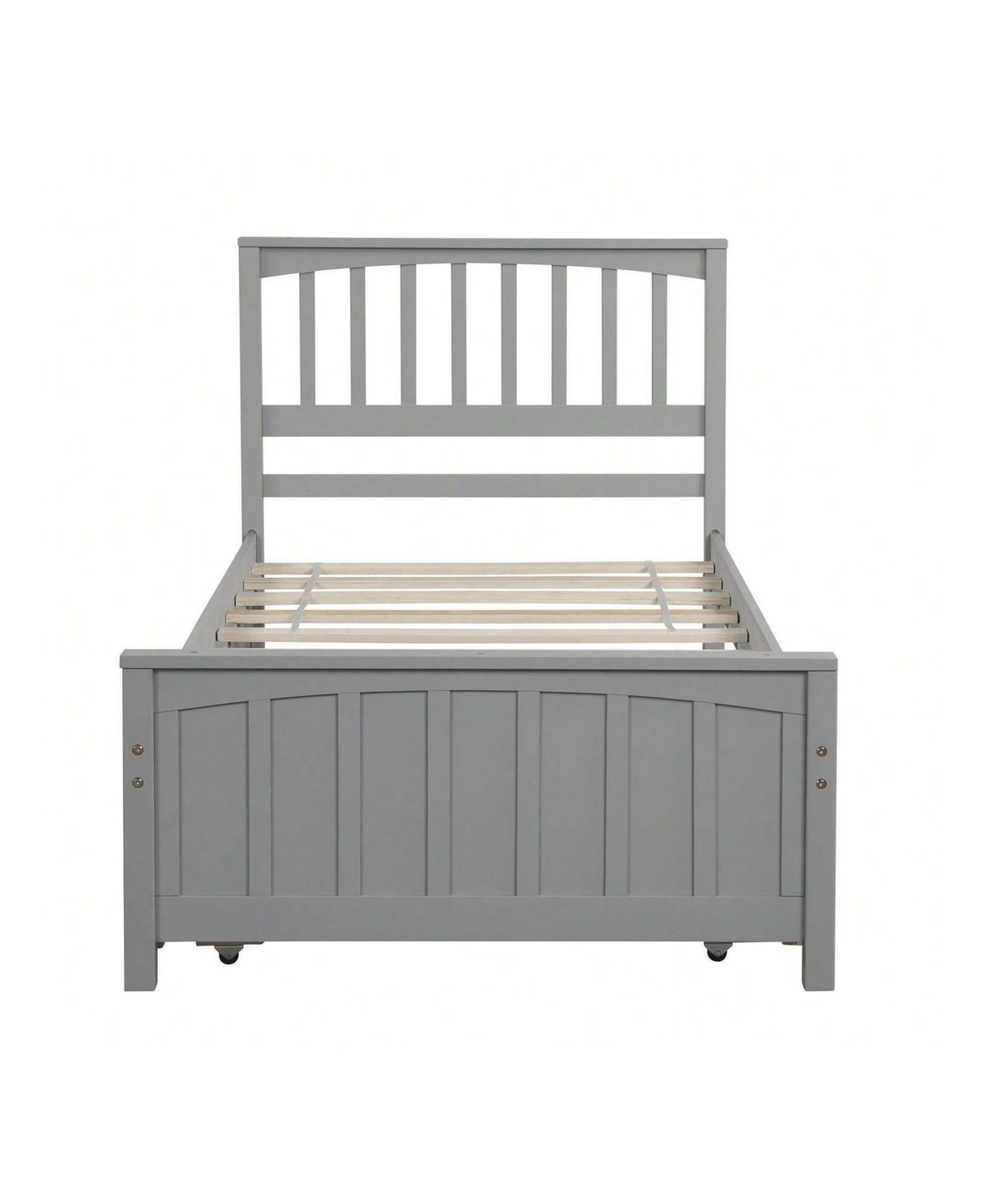 gaomon Size Platform Bed Frame, Trundle Bed With Solid Wood Legs And Frame, Slats Support, Trundle For Bedroom
