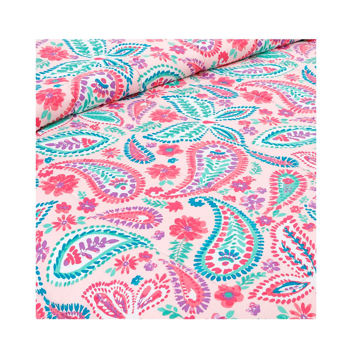 Alex + Bella Watercolor Flutter4-Piece Microfiber Comforter Set - - Pink