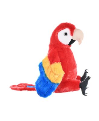 Cuddlekins Scarlet Macaw Stuffed Animal, 12 Inches