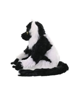 Cuddlekins Mini Black & White Ruffed Lemur Stuffed Animal, 8 Inches