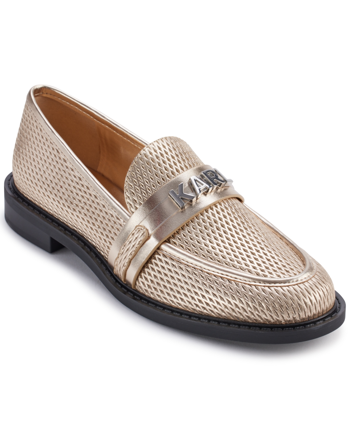 Karl Lagerfeld Women's Randall Almond Toe Loafers In White Gold