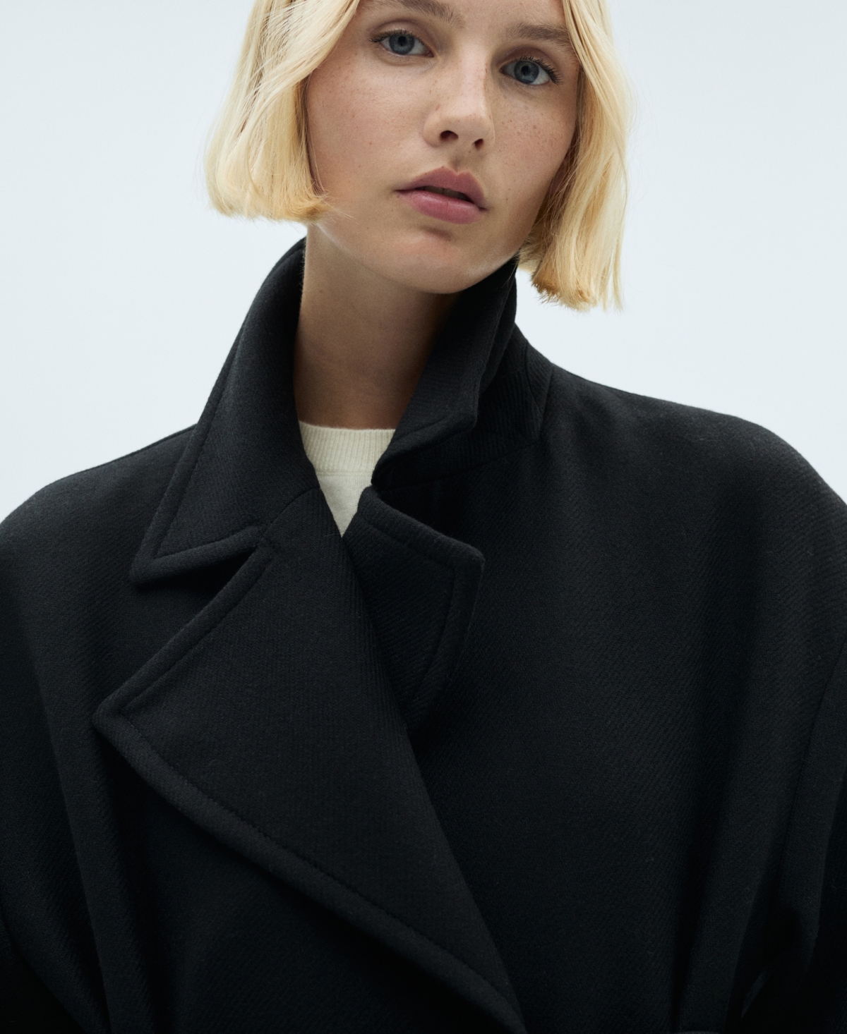 Mango Women's Maxi Lapel Manteco Wool Coat In Black