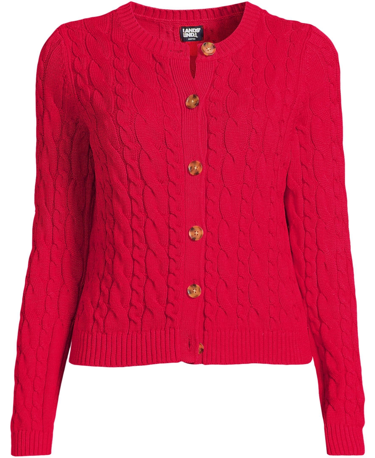Lands' End Women's Drifter Cable Cardigan Sweater