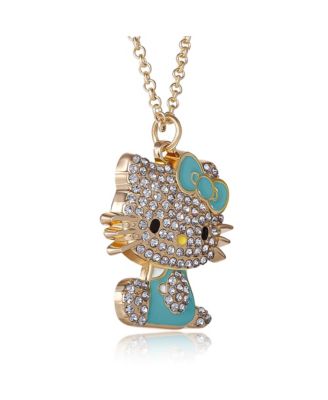 Sanrio Crystal Pendant Necklace - Gold-Tone with Colorful Enamel Accents