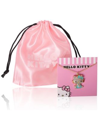 Sanrio Crystal Pendant Necklace - Gold-Tone with Colorful Enamel Accents