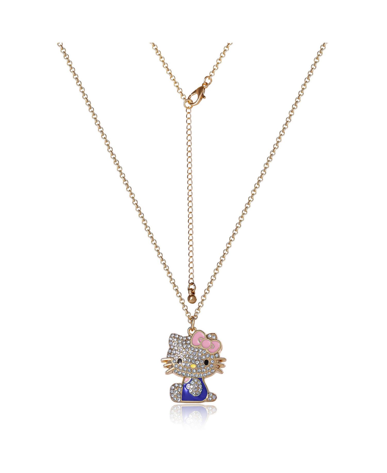 Sanrio Crystal Pendant Necklace - -Tone with Colorful Enamel Accents