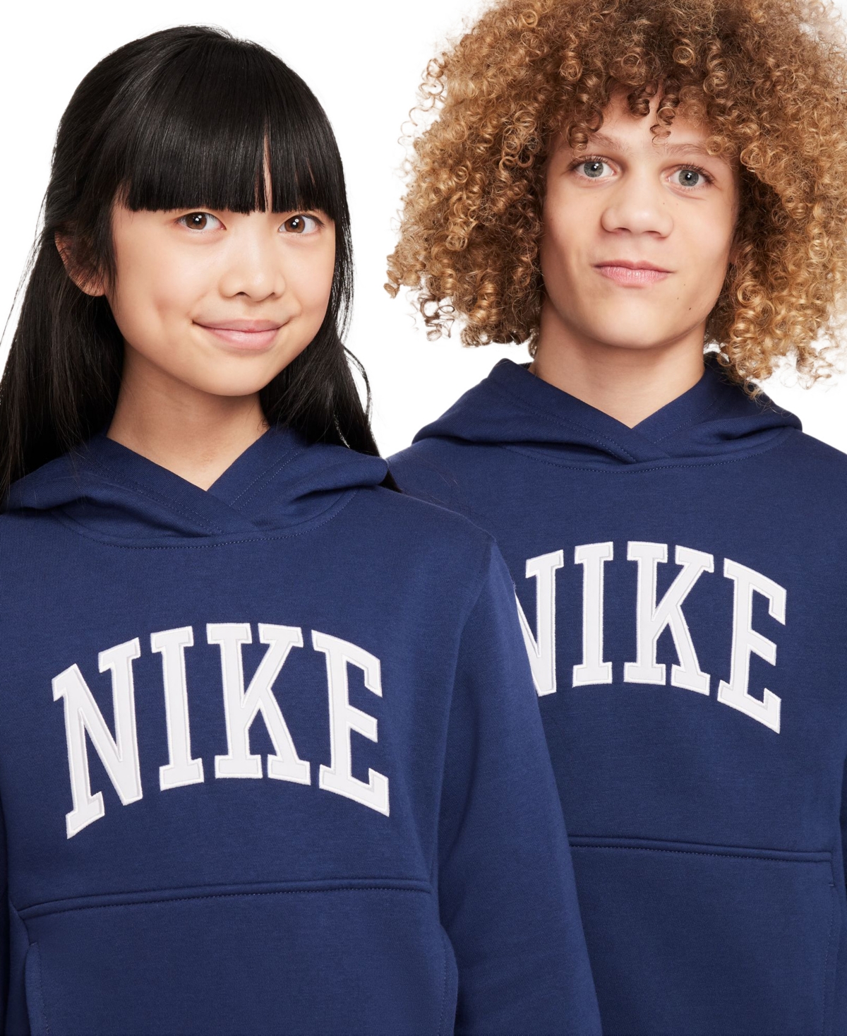 Nike Big Kids Sportswear Club Fleece Pullover Hoodie -whi