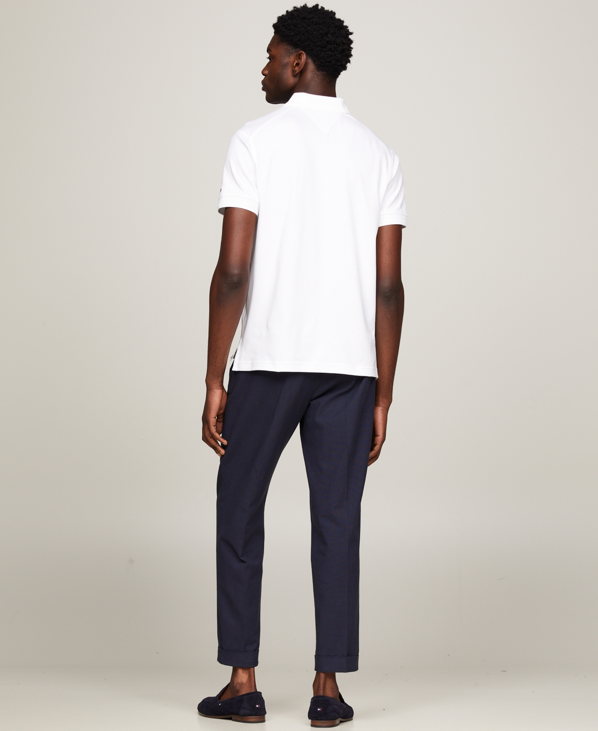 Tommy Hilfiger Men's Slim Fit Short Sleeve Quarter-Zip Polo Shirt