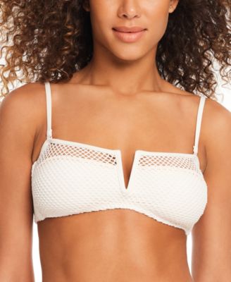Women's Sea Crochet V-Wire Bandeau Bikini Top