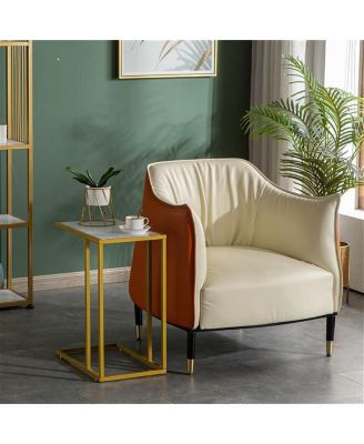 Marble Top C-Side Table – Compact Accent Table for Couch, Bed, or Small Apartment Decor