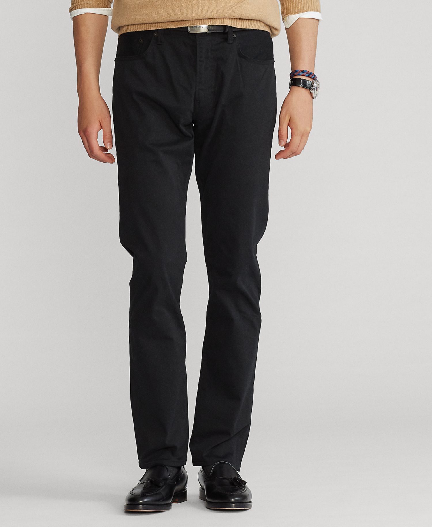 Men's Slim Straight Stretch Sateen Five-Pocket Pants