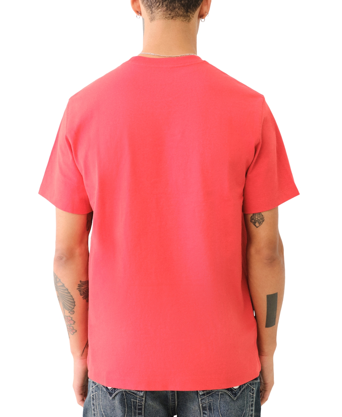 True Religion Men's Sashiko Short Sleeve Crewneck Graphic T-Shirt