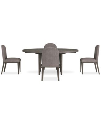 Griffith 5 Pc. Round Dining Set (Table & 4 Side Chairs), Created for Macy's