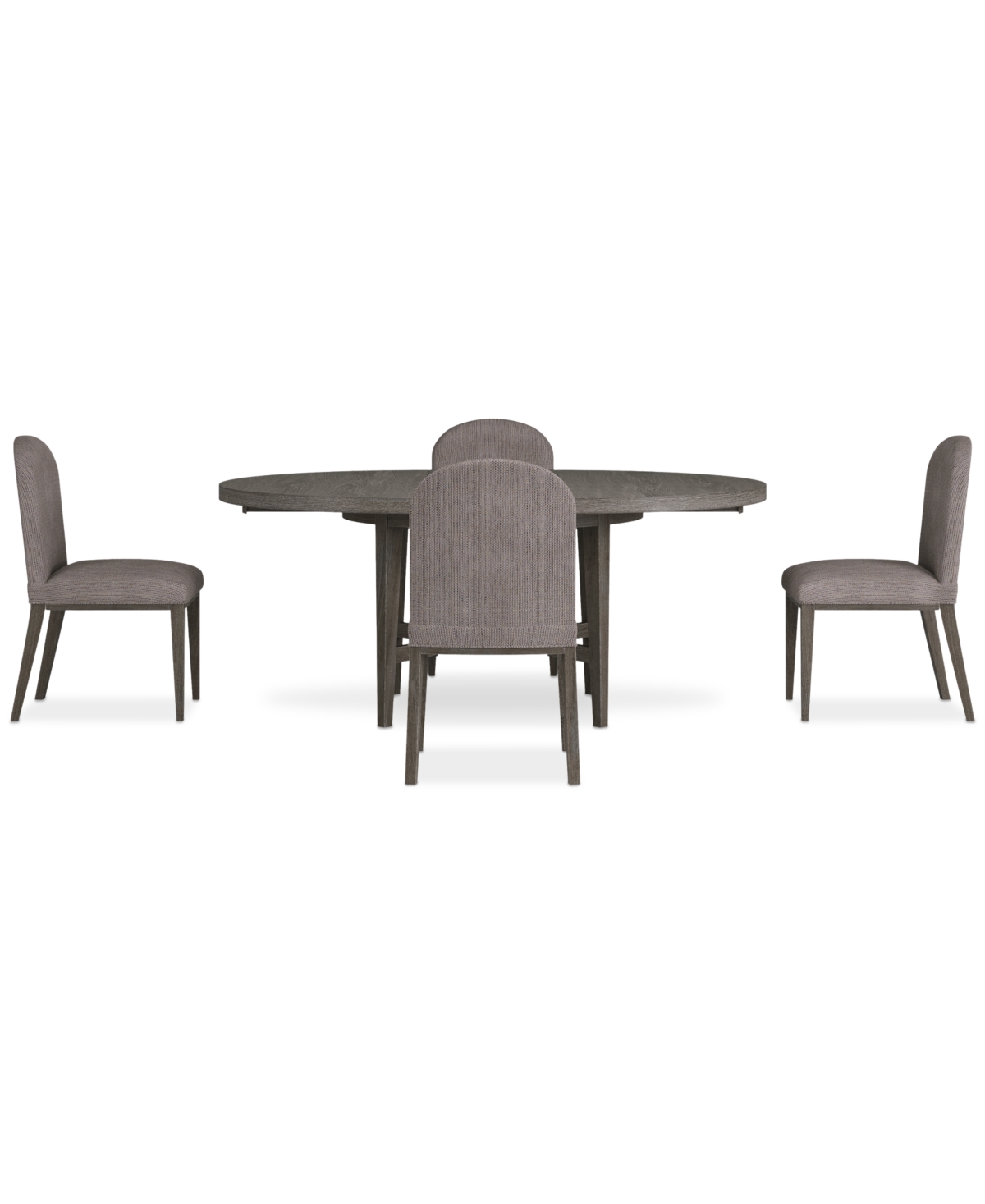 Macy's Griffith 5 Pc. Round Dining Set (table & 4 Side Chairs), Created For  In Dark Gray
