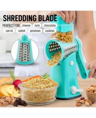 Rotary Cheese Grater with 5 Interchangeable Stainless Steel Blades