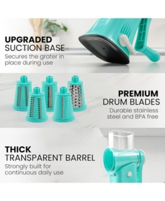 Rotary Cheese Grater with 5 Interchangeable Stainless Steel Blades
