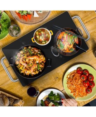 Electric Warming Tray with Non-Stick Heat-Resistant Glass Plate, 19.8" x 11.9" Heating Surface - PKWTR45