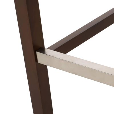 Set of 2 Bar Stools 30.5" Seat Height Backrest Wood Frame Ideal for Kitchen Island or Home Bar