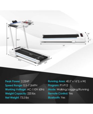 3-in-1 Foldable Treadmill – Removable Desk & Remote