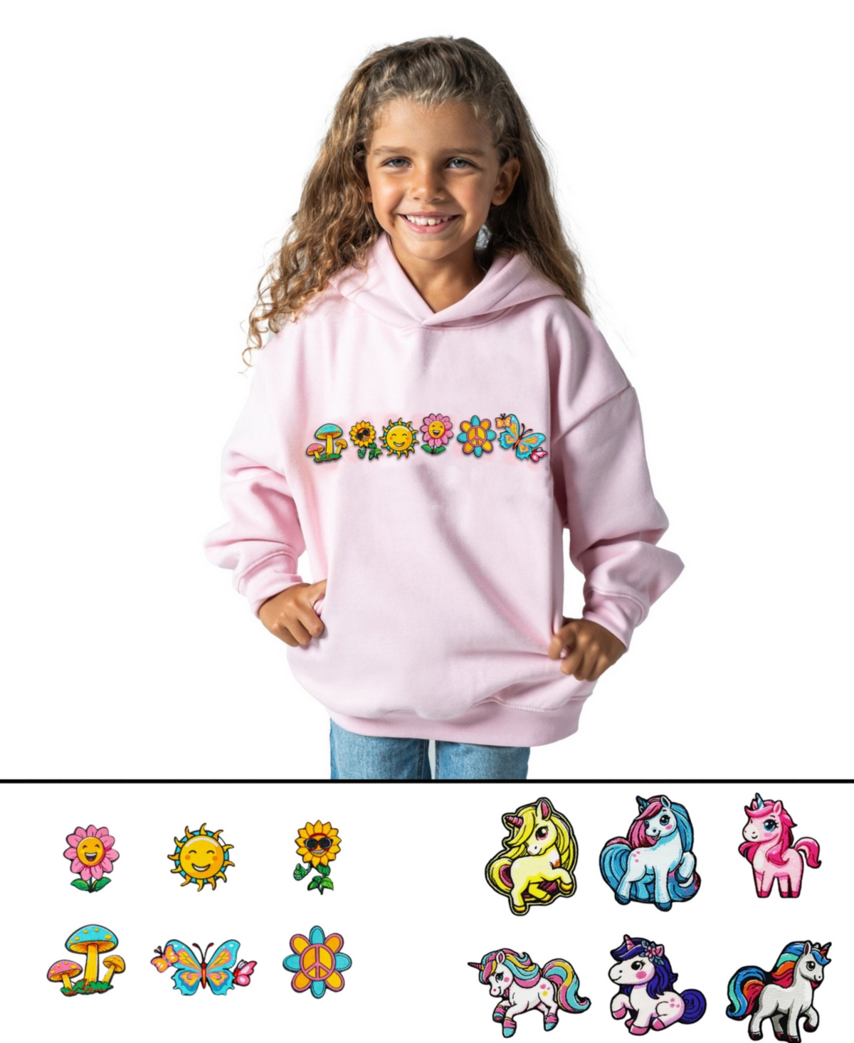 Rabble Clothing Baby Unisex Customizable Hoodie Bundle With Magical Garden Adventure Dabblz In Bubblegum Bliss