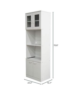 Danbury Tall Kitchen Pantry, Microwave Storage Cabinet