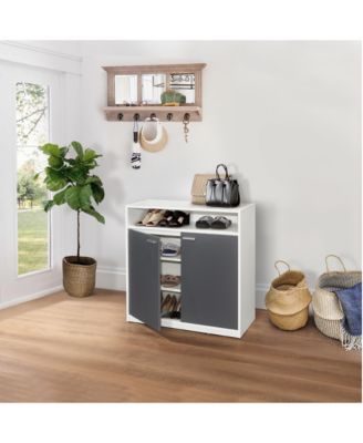 Marcy 2-Door Shoe Storage Cabinet, White