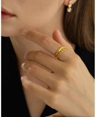 Sterling Silver 18k Gold Plated Ingrid Ring Holiday Gift Idea