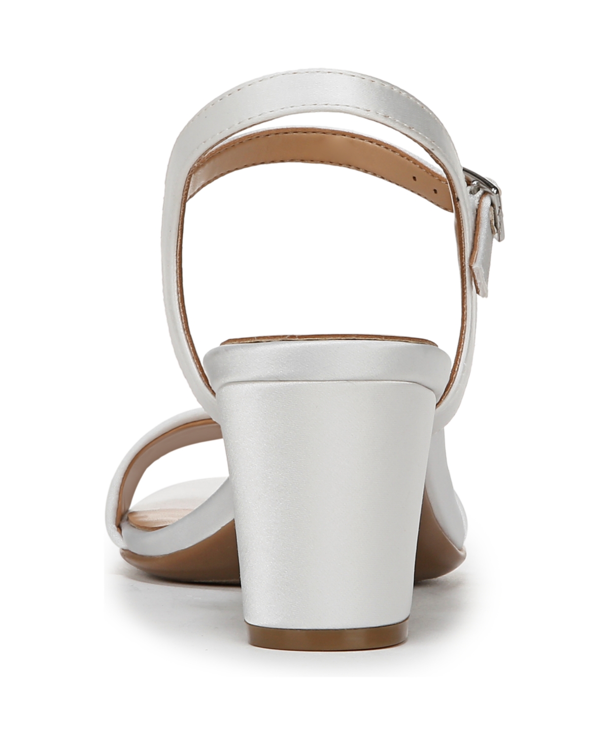 Naturalizer Bristol Ankle Strap Sandals In Pearl White Satin
