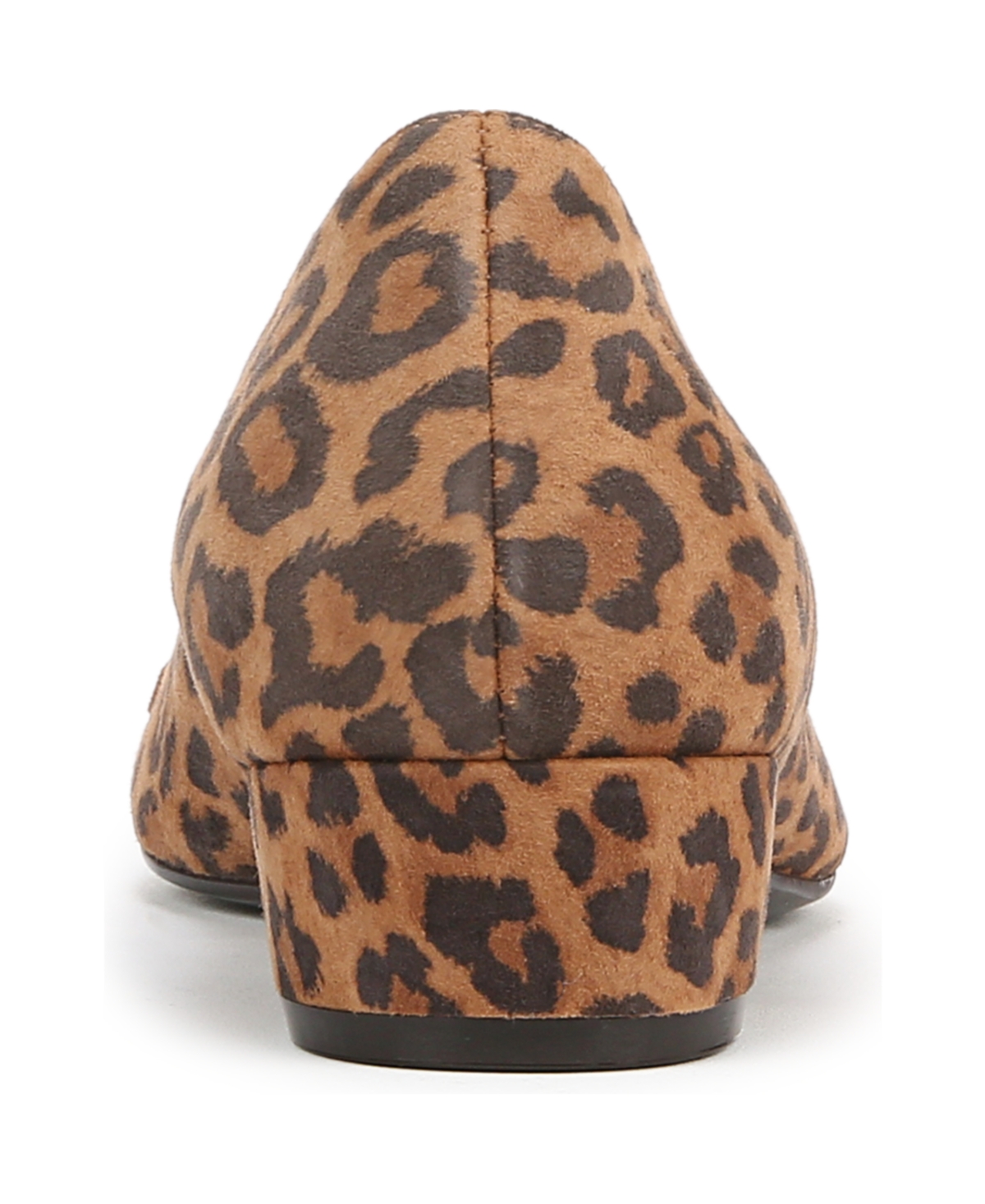 Naturalizer Becca Low-heel Pointed Toe Flats In Dark Tan Leopard Print Suede