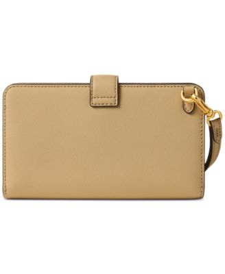 Crosshatch Leather Tech Wristlet