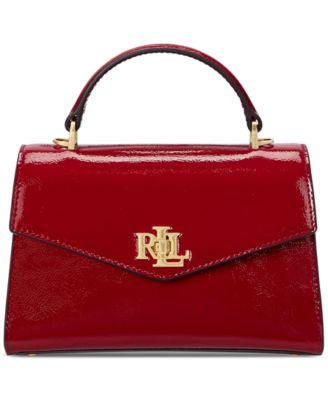 Lauren Ralph Lauren Patent Leather Small Farrah Satchel - Macy's