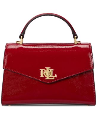 Lauren Ralph Lauren Patent Leather Small Farrah Satchel - Macy's