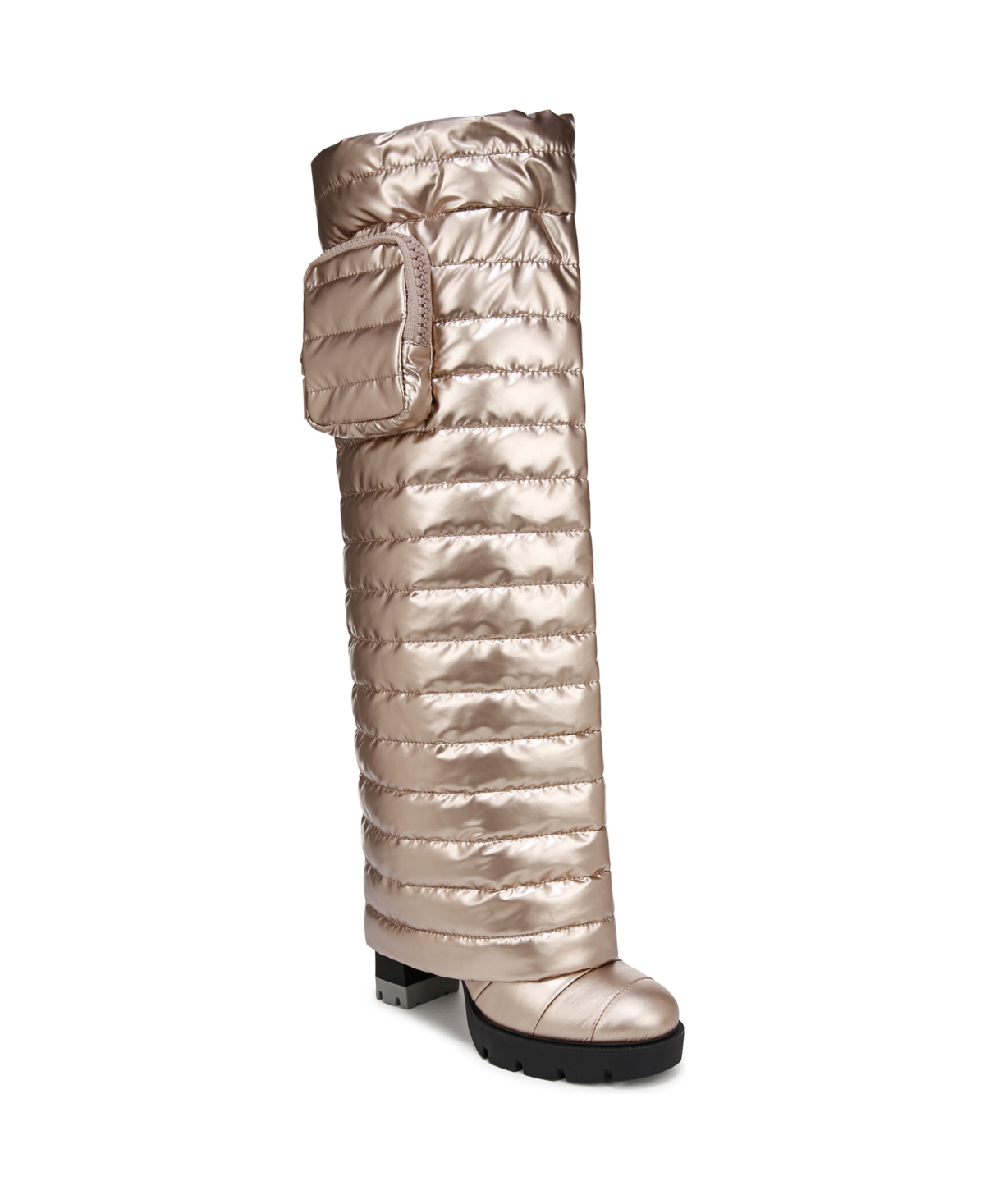 Naturalizer Crosswalk (attachable Legwarmer) Cold Weather Water Resistant Booties In Cashmere High Shine Nylon