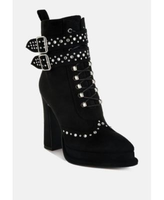 Womens Punk Nomad Harness Detail Lace Up Boots